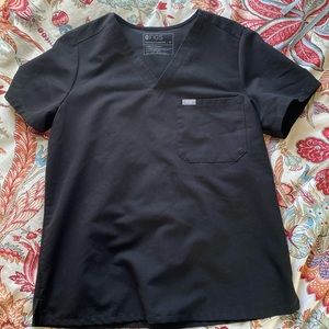 Figs Catarina one pocket scrub top, women’s medium, black